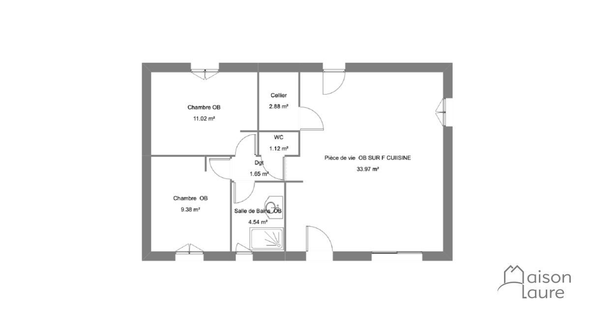 Plan Maison Plain Pied 85m2 2 Chambres | Ventana Blog